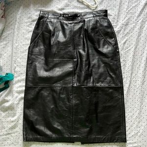 Vintage leather skirt